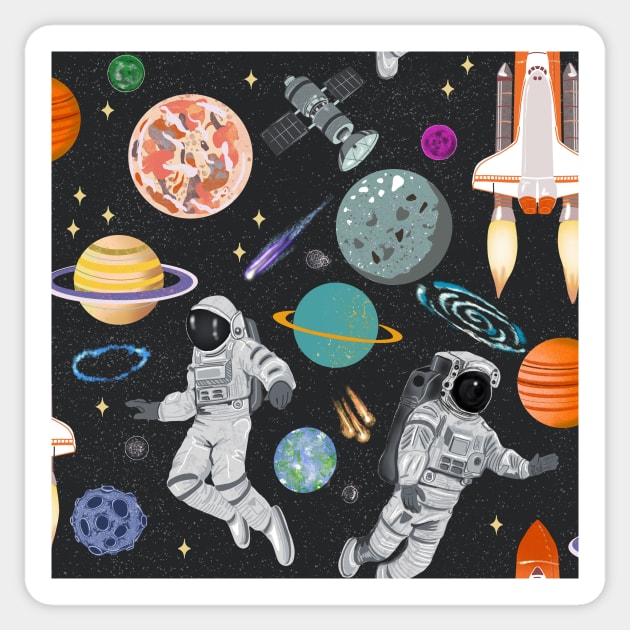 Space exploration Sticker by Papergrape